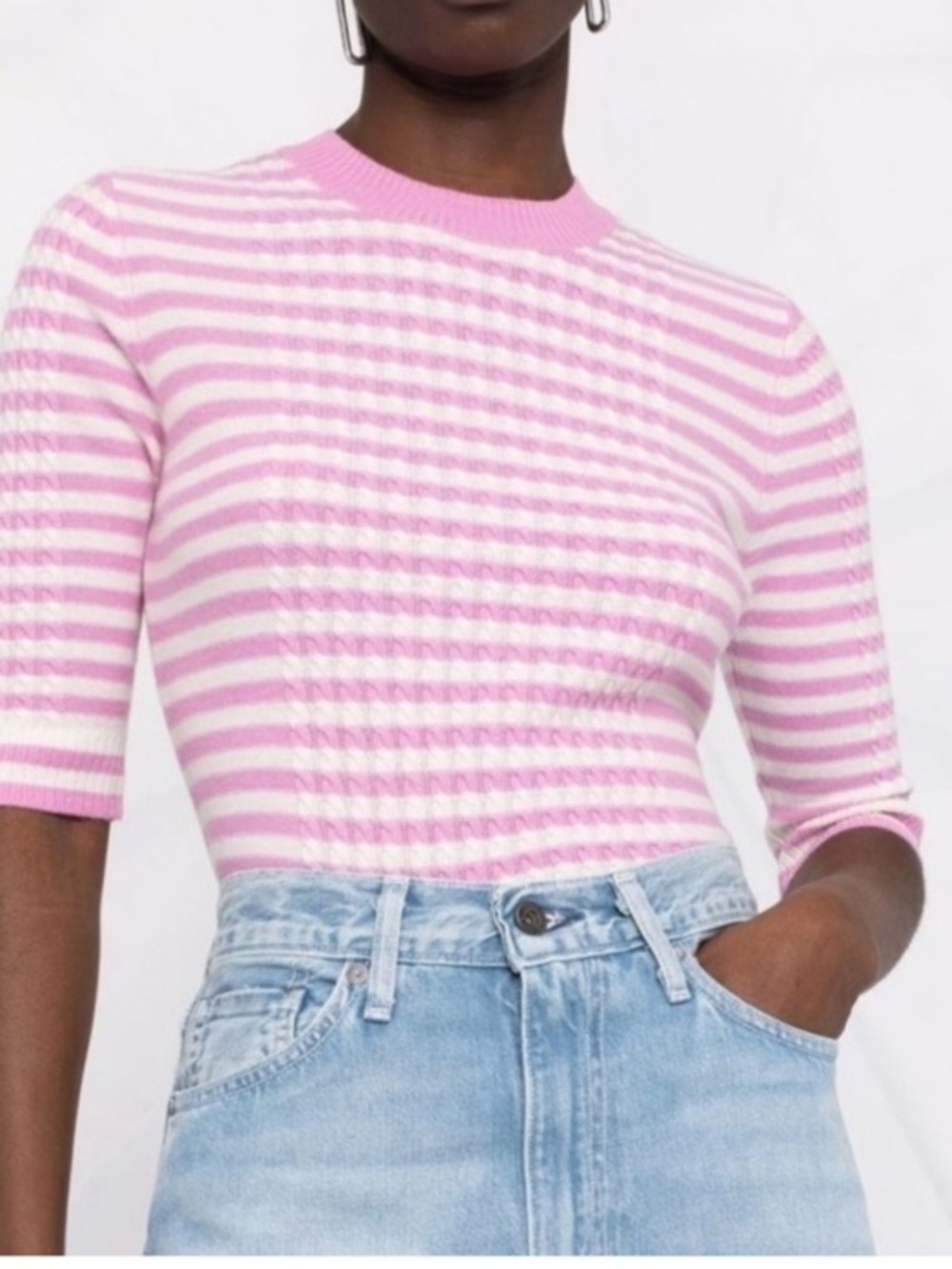 Ganni Striped Sweater cashmere wool